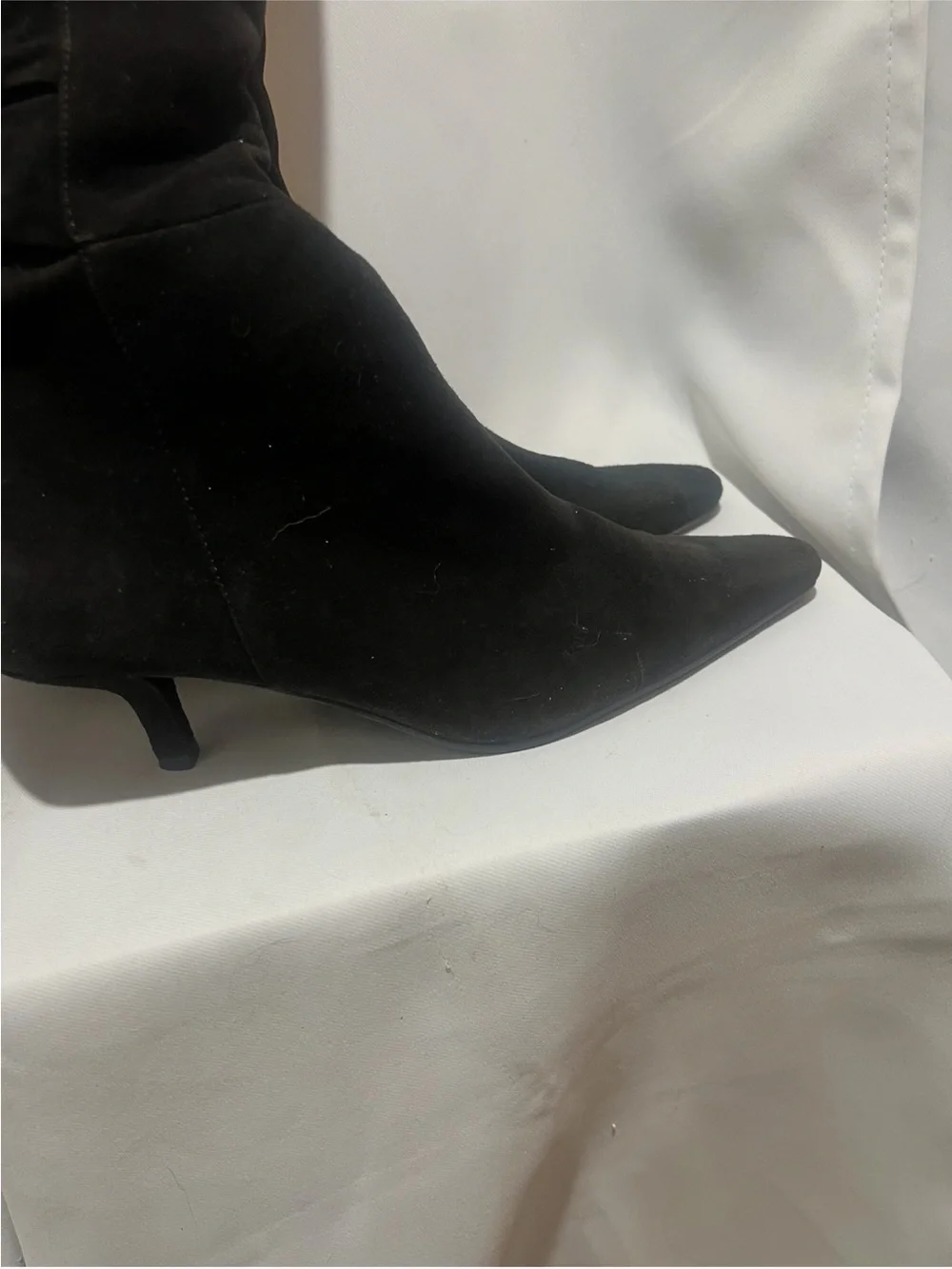 Bandolino Bodarwin Black Suede Leather Knee High Slouch Boots Women’s 7.5M